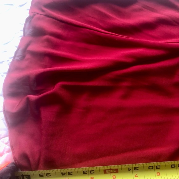 Stunning Red One Shoulder Holiday Dress NWT Fits Like a L - XL - Picture 10 of 11